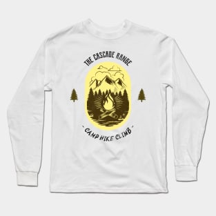 The Cascade Range Camp Hike Climb - Yellow Long Sleeve T-Shirt